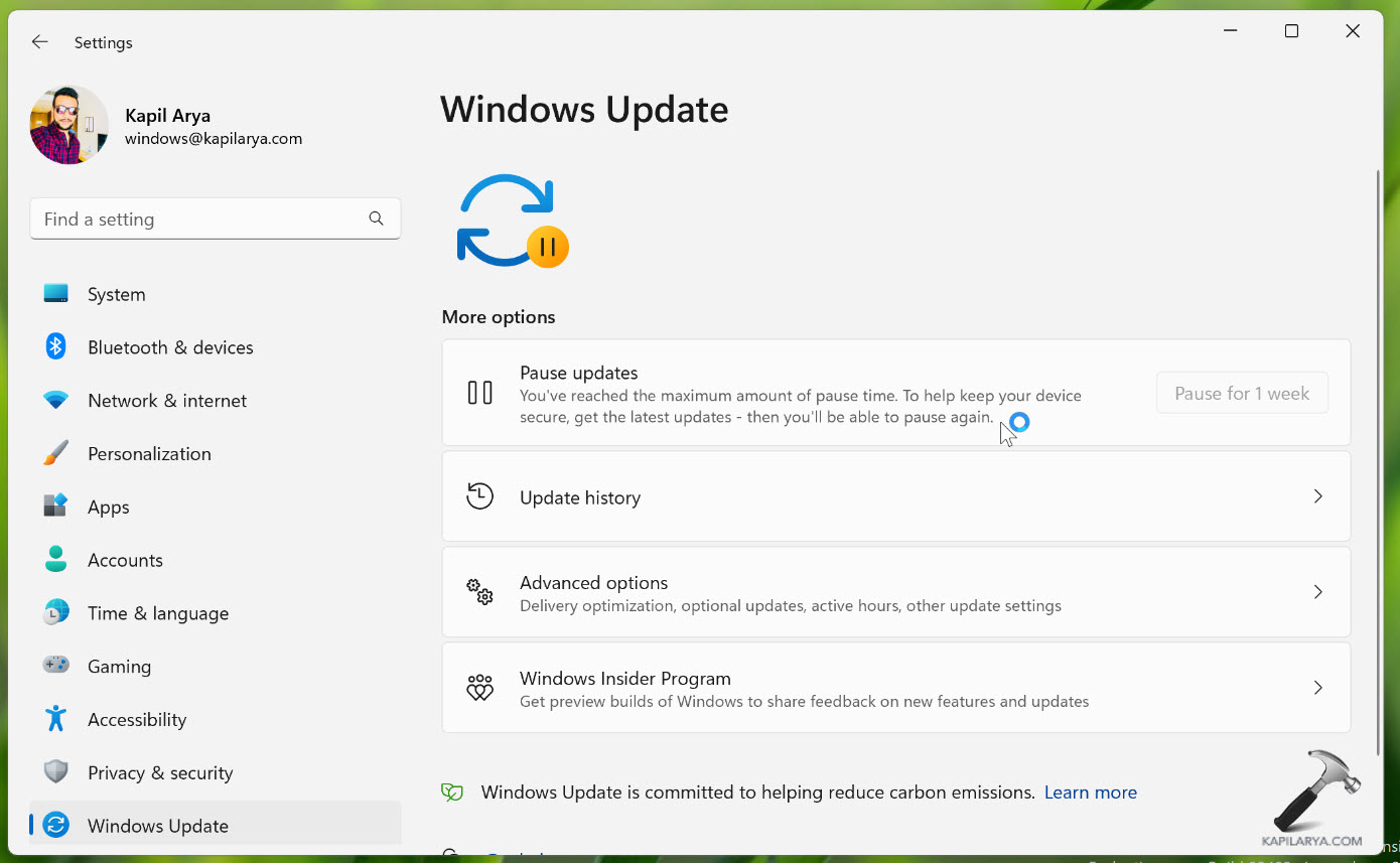 修复：无法在Windows 11中恢复更新