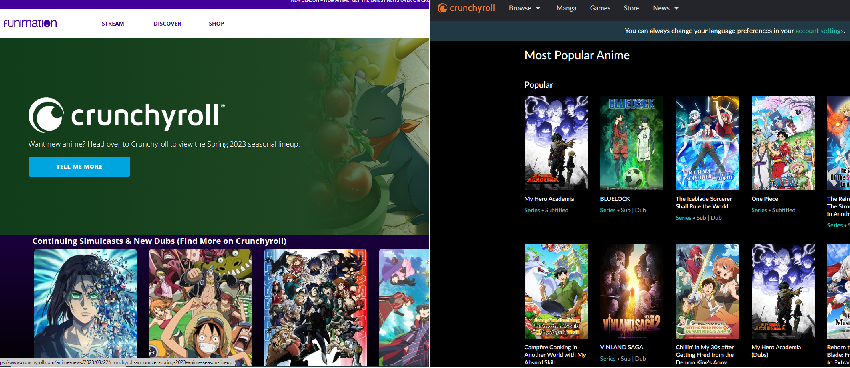 Funimation与Crunchyroll