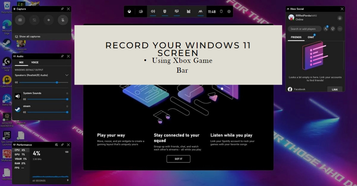 如何使用 Xbox Game Bar 录制 Windows 11 屏幕 [入门指南] - Wwtyrd.com